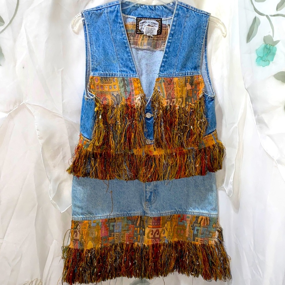 D’MODE CLASSIX 100% COTTON VEST/MINI SKIRT SET SZ 11/12 BLUE